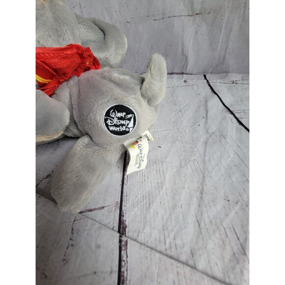 Walt Disney World Dumbo the Flying Elephant Stuffed Animal Plush w/ Feather 8in - Picture 4 of 9